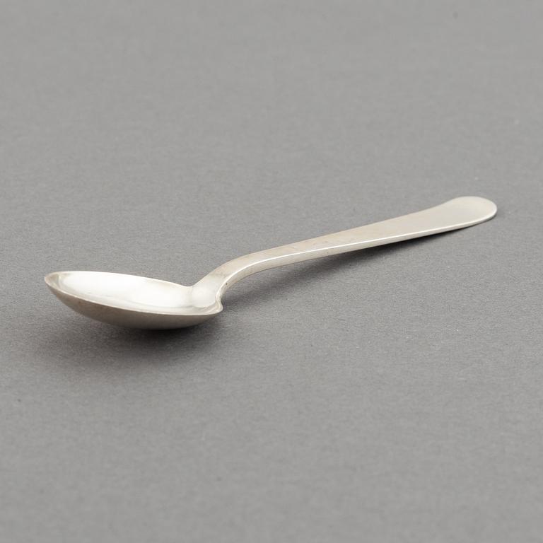 Wiwen Nilsson, a set of 10 silver coffee spoons, Lund, Sweden 1952-64.