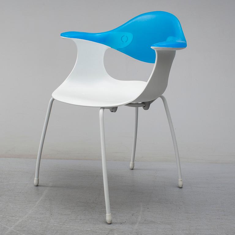 ROSS LOVEGROVE, matbord + stolar, 5 delar, "Driade Bluebelle", för Driade Aleph Italien, 1998.