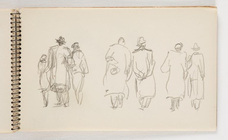 Lotte Laserstein, 10 små skissblock med teckningar.