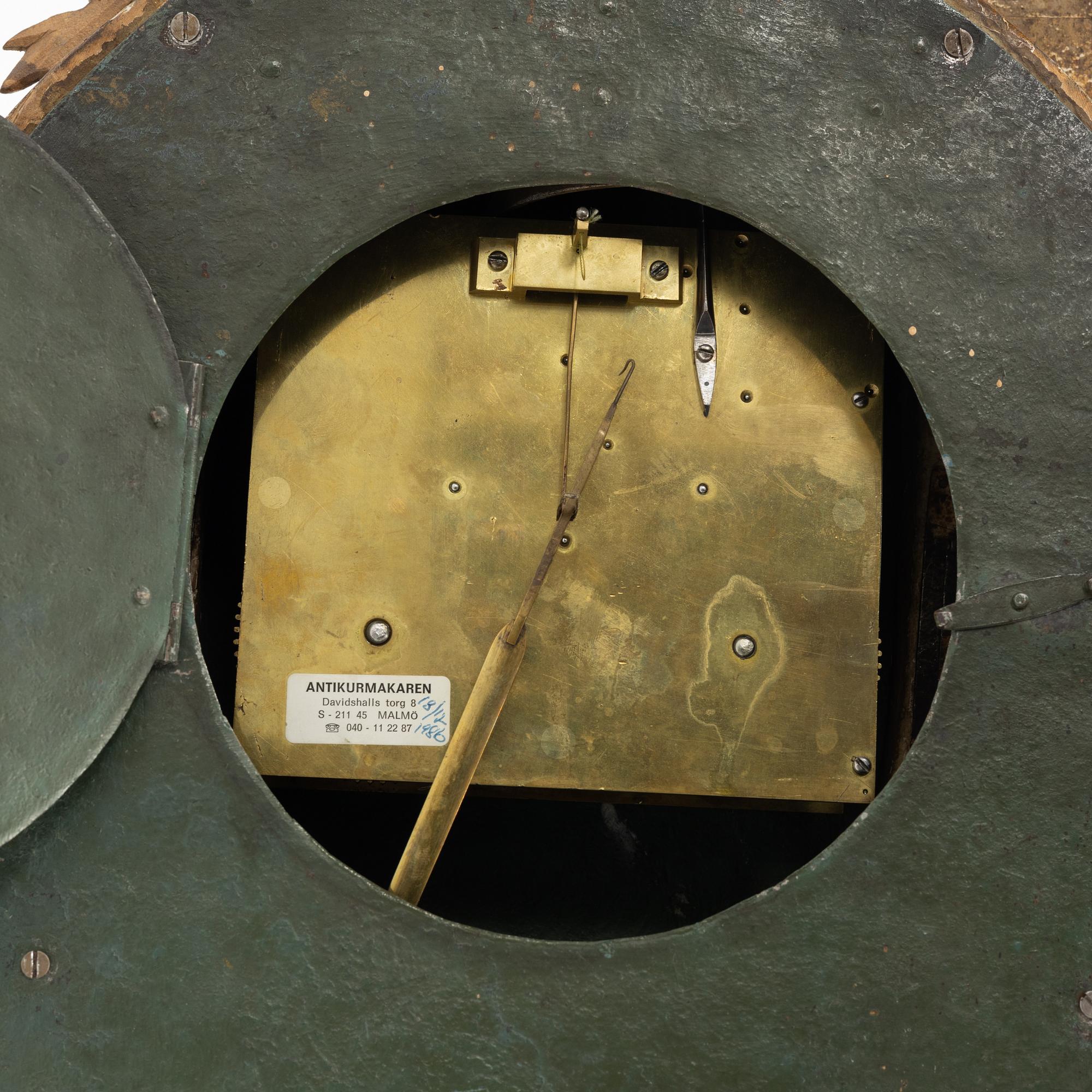 Väggpendyl, av Per Henrik Beurling (verksam i Stockholm 1783 - 1806), Senustaviansk.