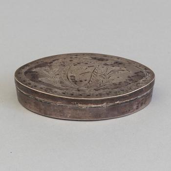 A 1820s silver snuff box by N I Hagman, Sundsvall, Sweden.