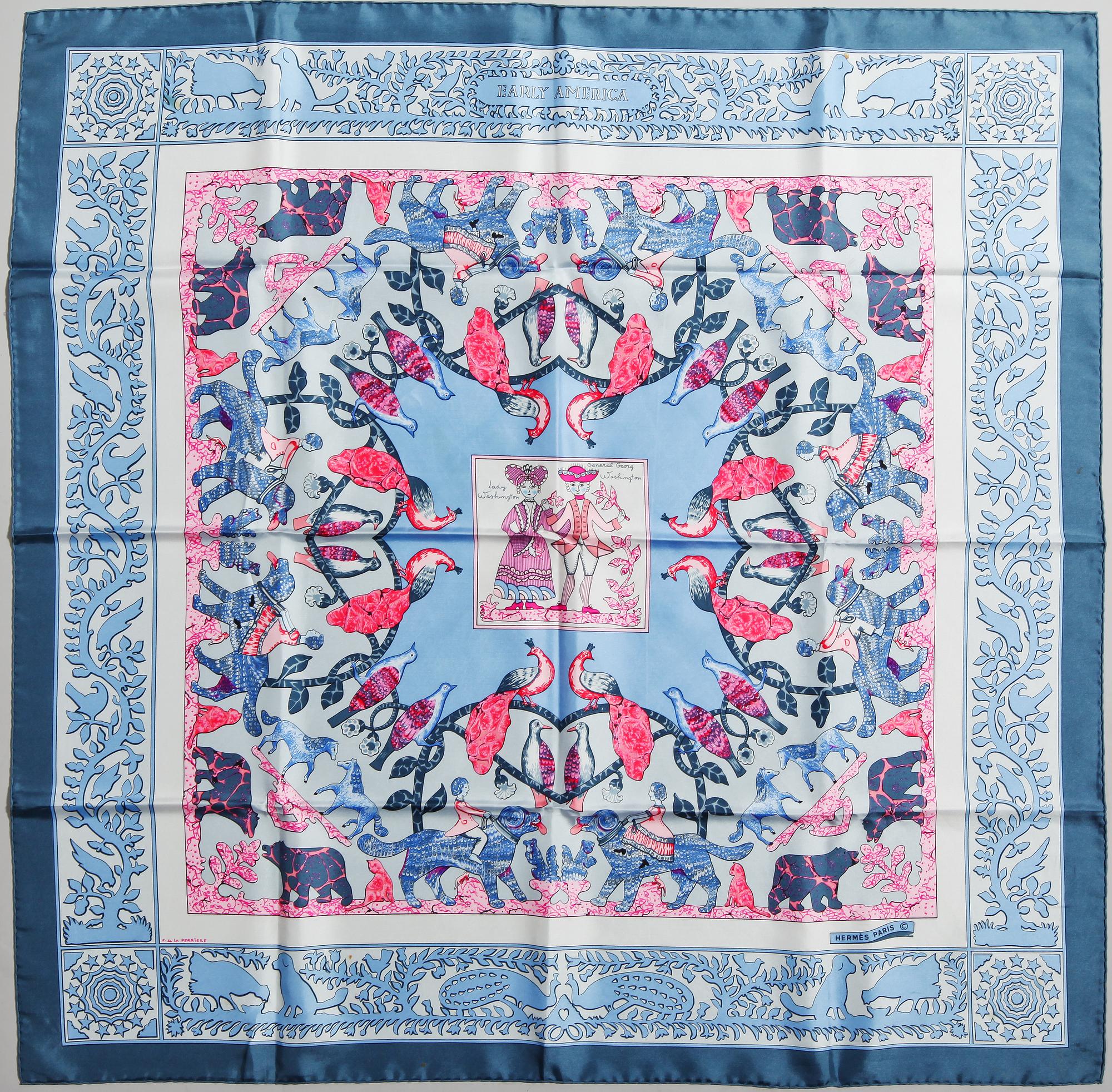 SCARF, "Early America", Françoise De La Perriere, Hermès.