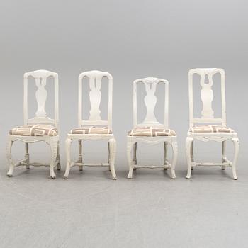 STOLAR 7 stycken, rokoko, 1700-talets andra hälft.