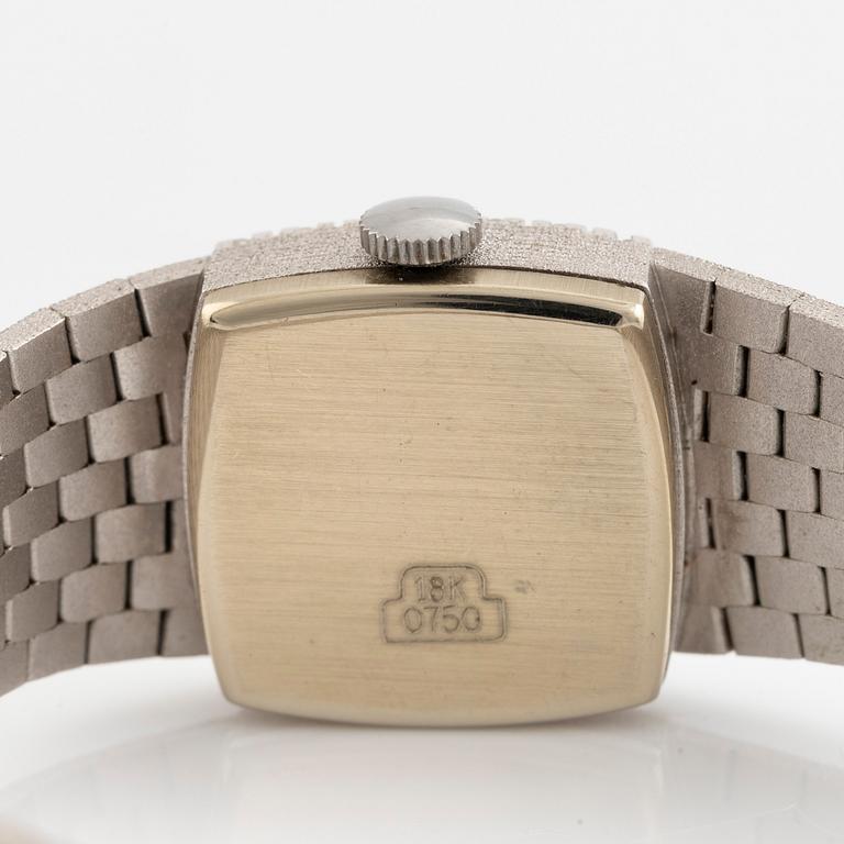Wristwatch, 18K white gold, 18,5 mm.