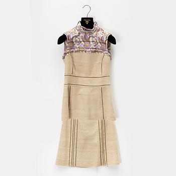 Prada, a silk embroidered top and skirt, size 36.