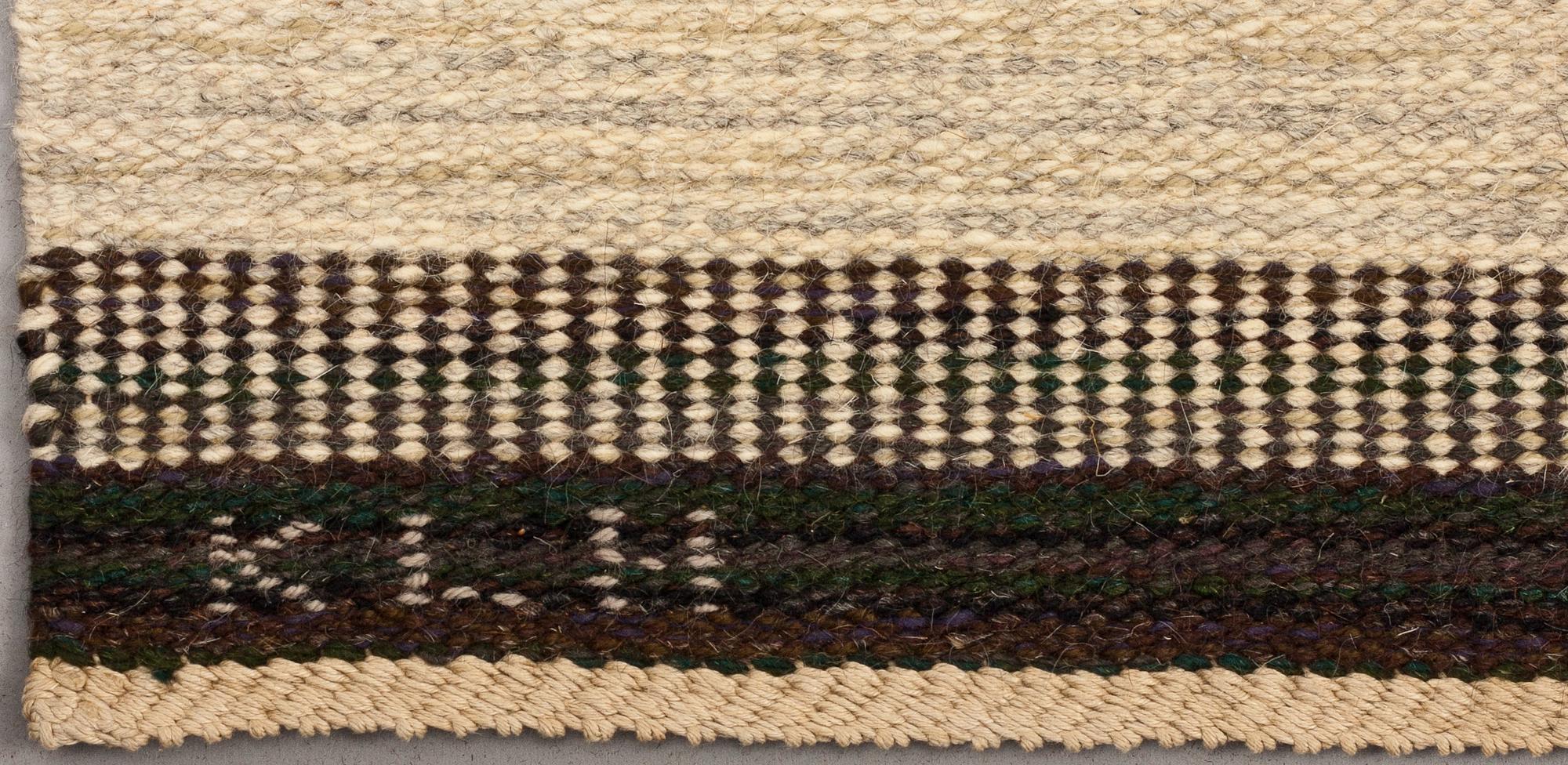 GALLERIMATTA, rölakan, signerad IK KLH (Irma Kronlund Kronobergs Läns Hemslöjd), 1900-talets mitt, ca 466x80.