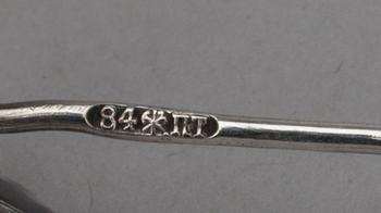 BROSCH, silver, sannolikt Pavel Temnikov. St. Petersburg, Ryssland 1800-talets senare hälft. Vikt 11 g.