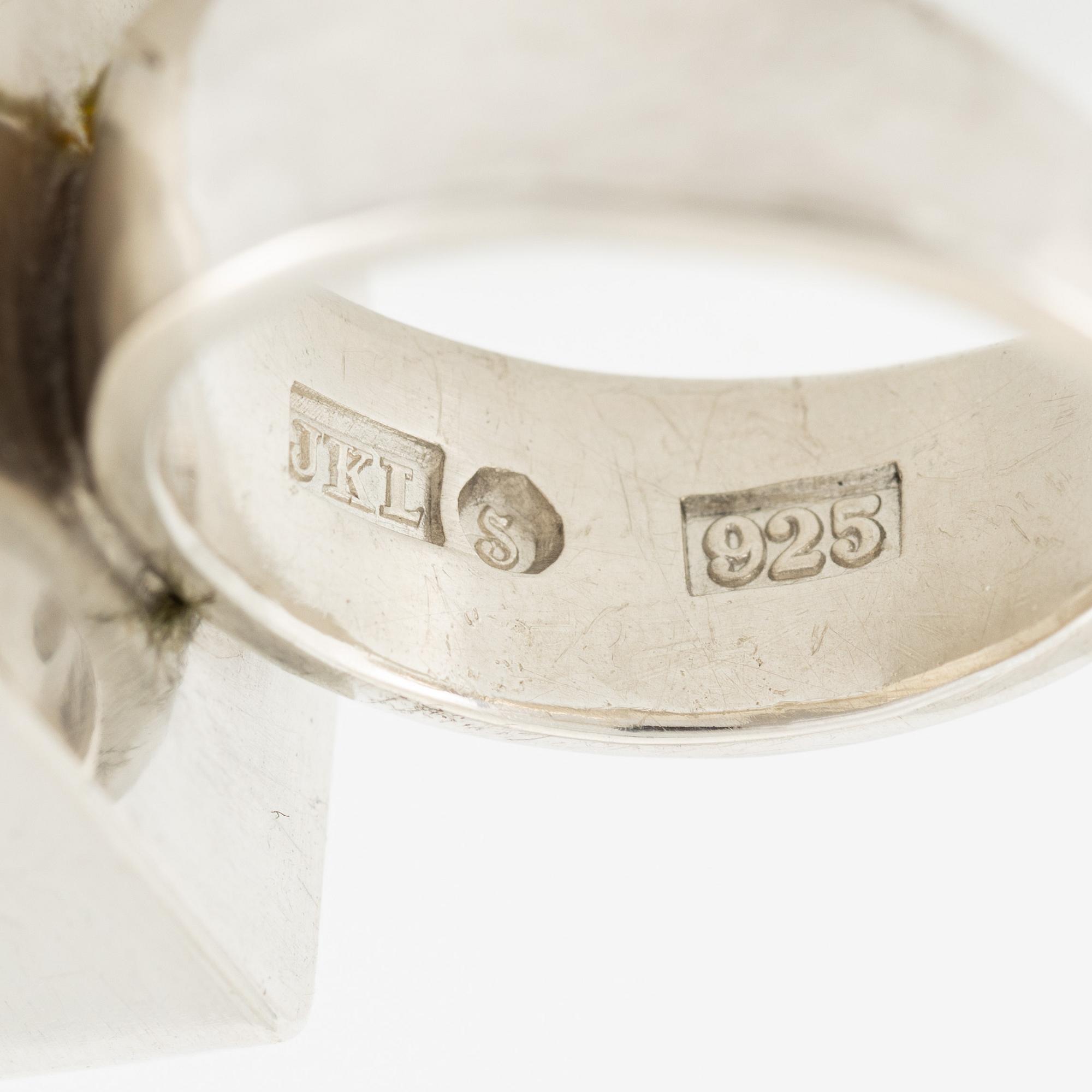Jan-Christer Lundqvist, ring, sterlingsilver med pyrit, Skövde.
