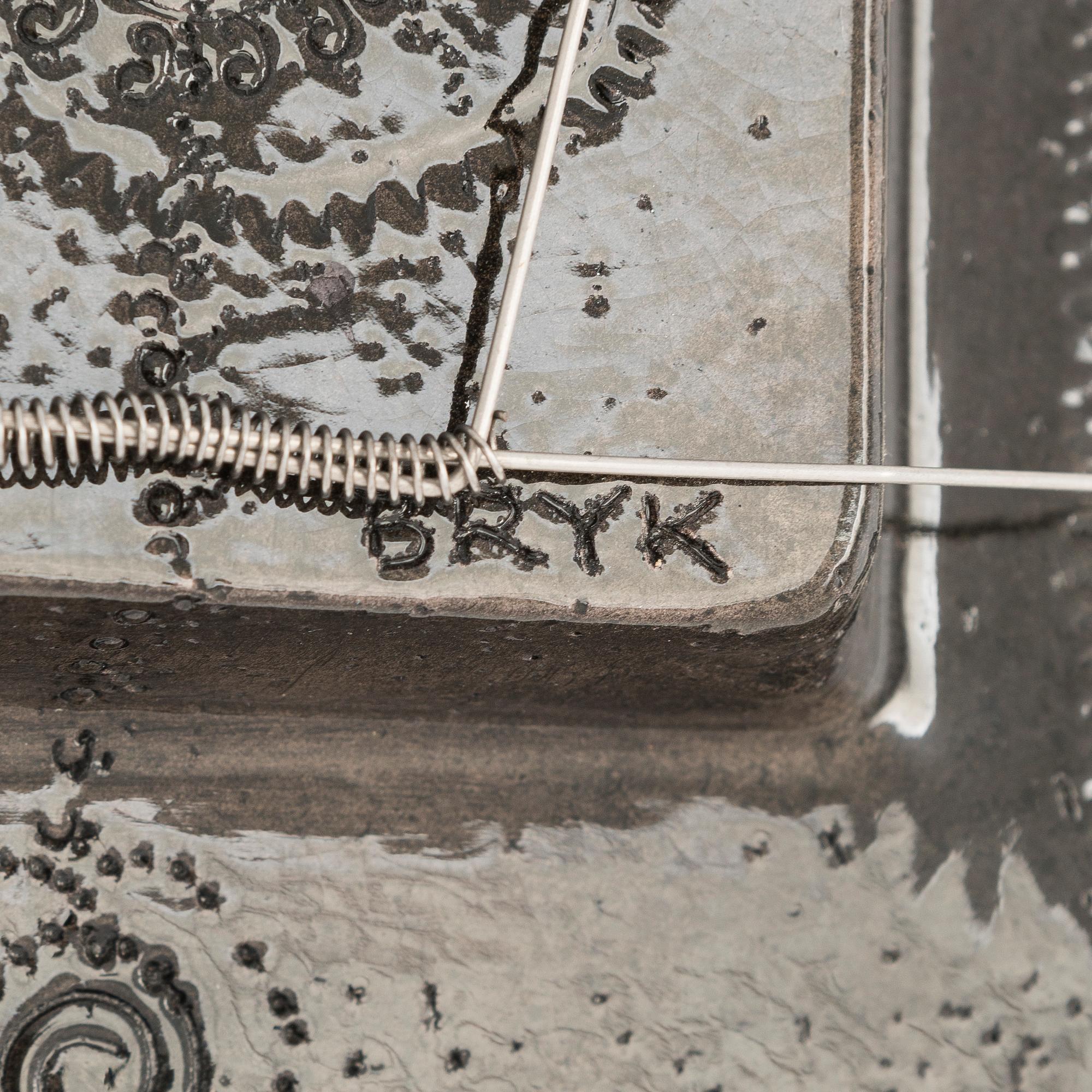 Rut Bryk, väggrelief, stengods, signerad BRYK.