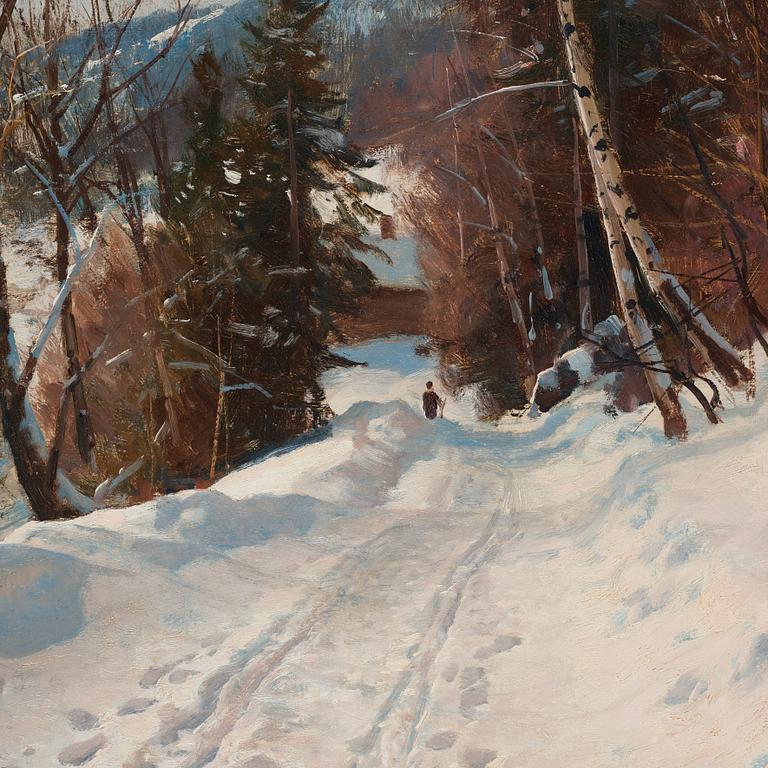 Peder Mork Mönsted, Winter scene from Vignaes.