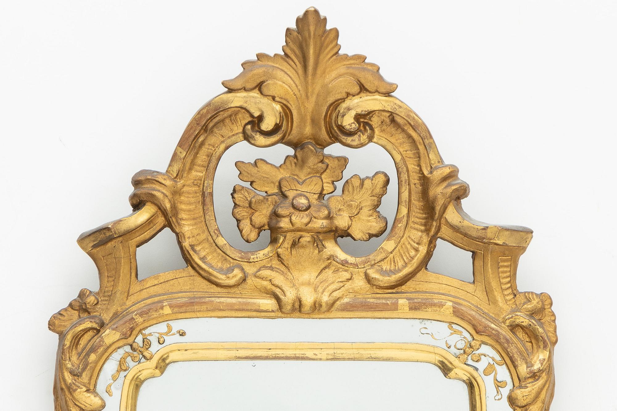 Niclas Meunier, Spegel, av Nils Meunier (mästare i Stockholm 1754-97, kunglig hovspegelmakare 1769). Rokoko.