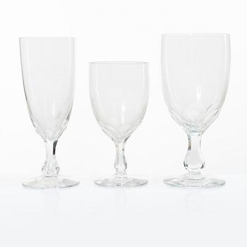 Glass service, 22 pieces, mid-20th century.