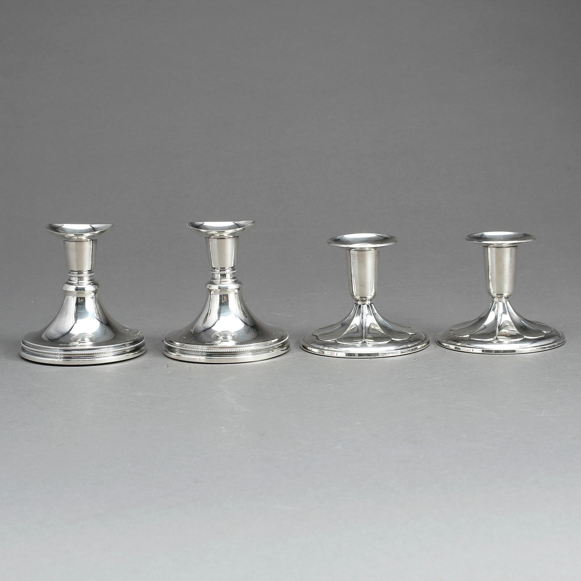 LJUSSTAKAR, 2 par, silver. Bl a MGAB, 1969.