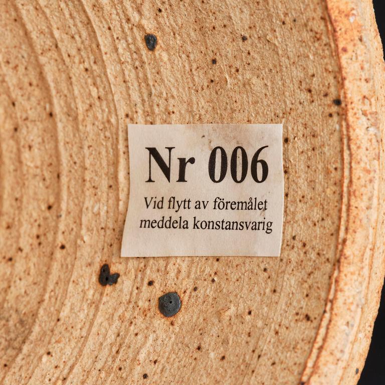 Kyllikki Salmenhaara, a chamotte stoneware floor vase, Arabia, Finland 1950s.