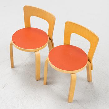 Alvar Aalto, barnmöbel, 5 delar, modell N65, Artek, Finland.