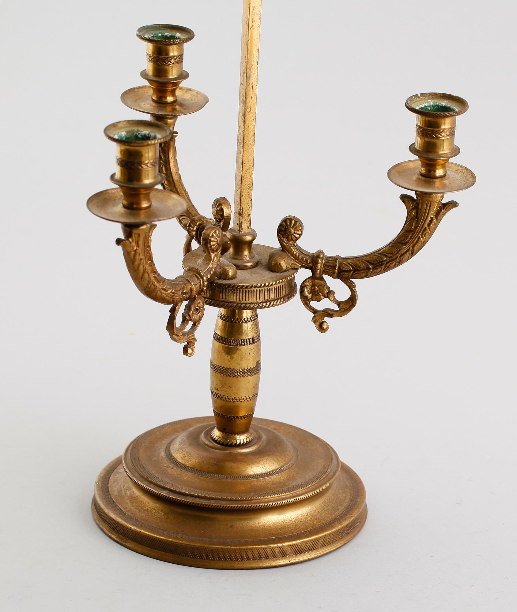 BOUILOTTELAMPA, mässing, empirestil, 1800-/1900-tal.