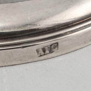LJUSSTAKAR, ett par, silver, Antonio Firmo Da Costa, Lissabon, 1800-talets första del. Vikt 755 g.