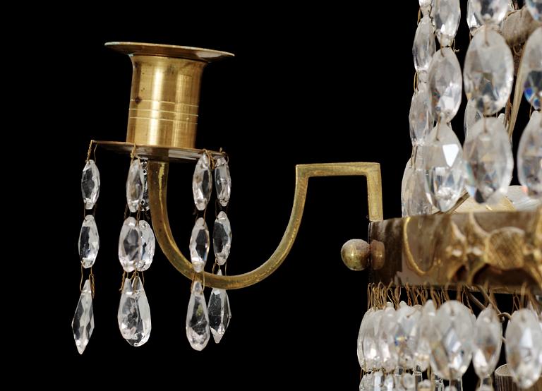 A late Gustavian circa 1800 seven-light chandelier.