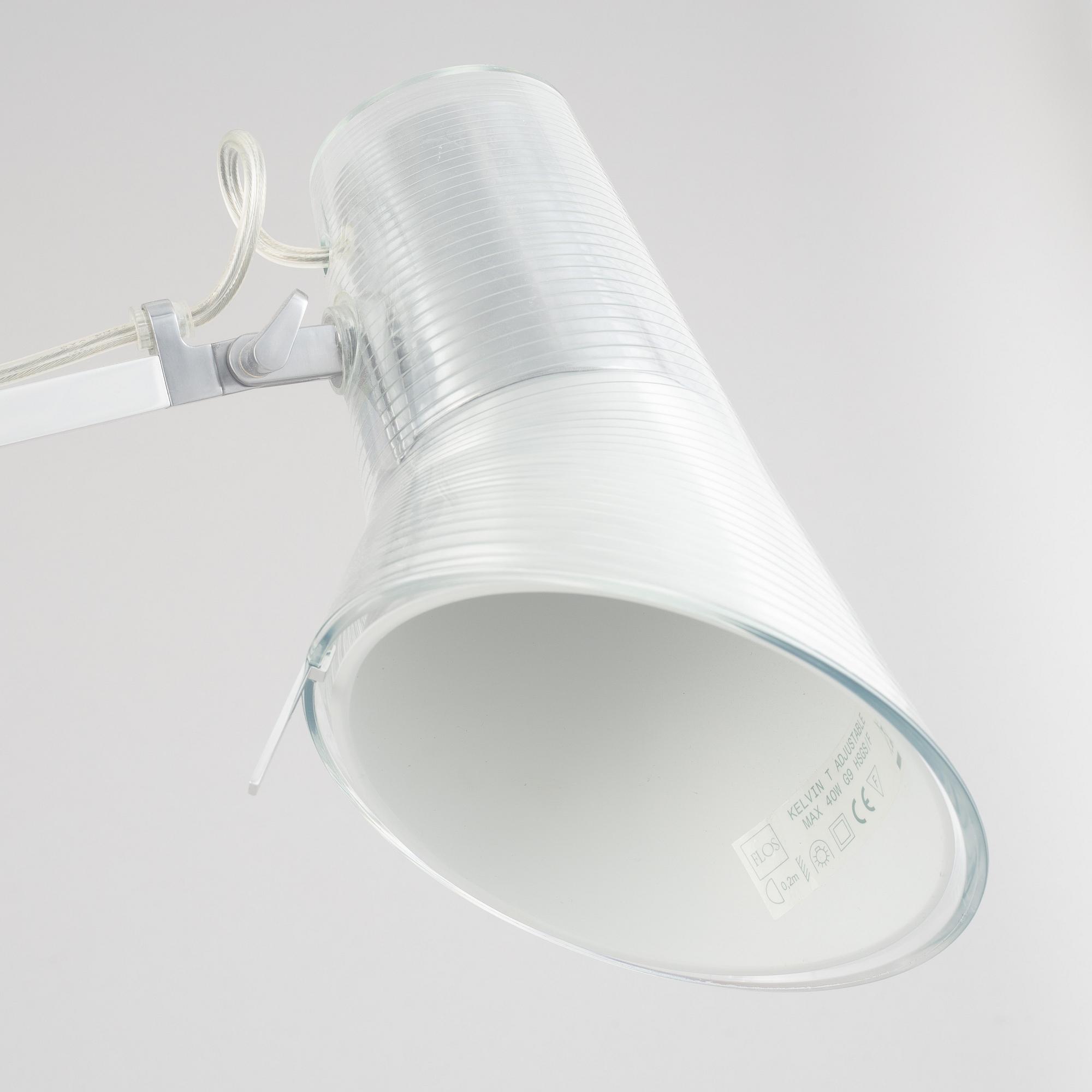 Antonio Citterio, a pair of Kelvin T LED, desk top lamps, Flos.