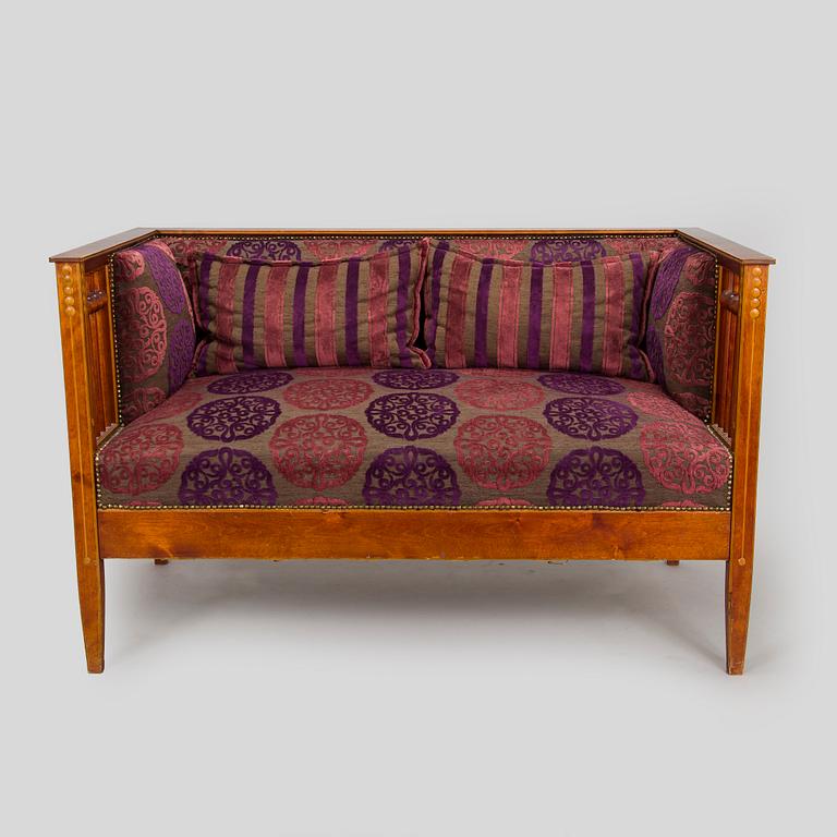 A 3-piece furniture suite, made to order for a private home, early 20th century.