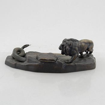 Otto Schmidt-Hofer, a bronze writing stand, signed.