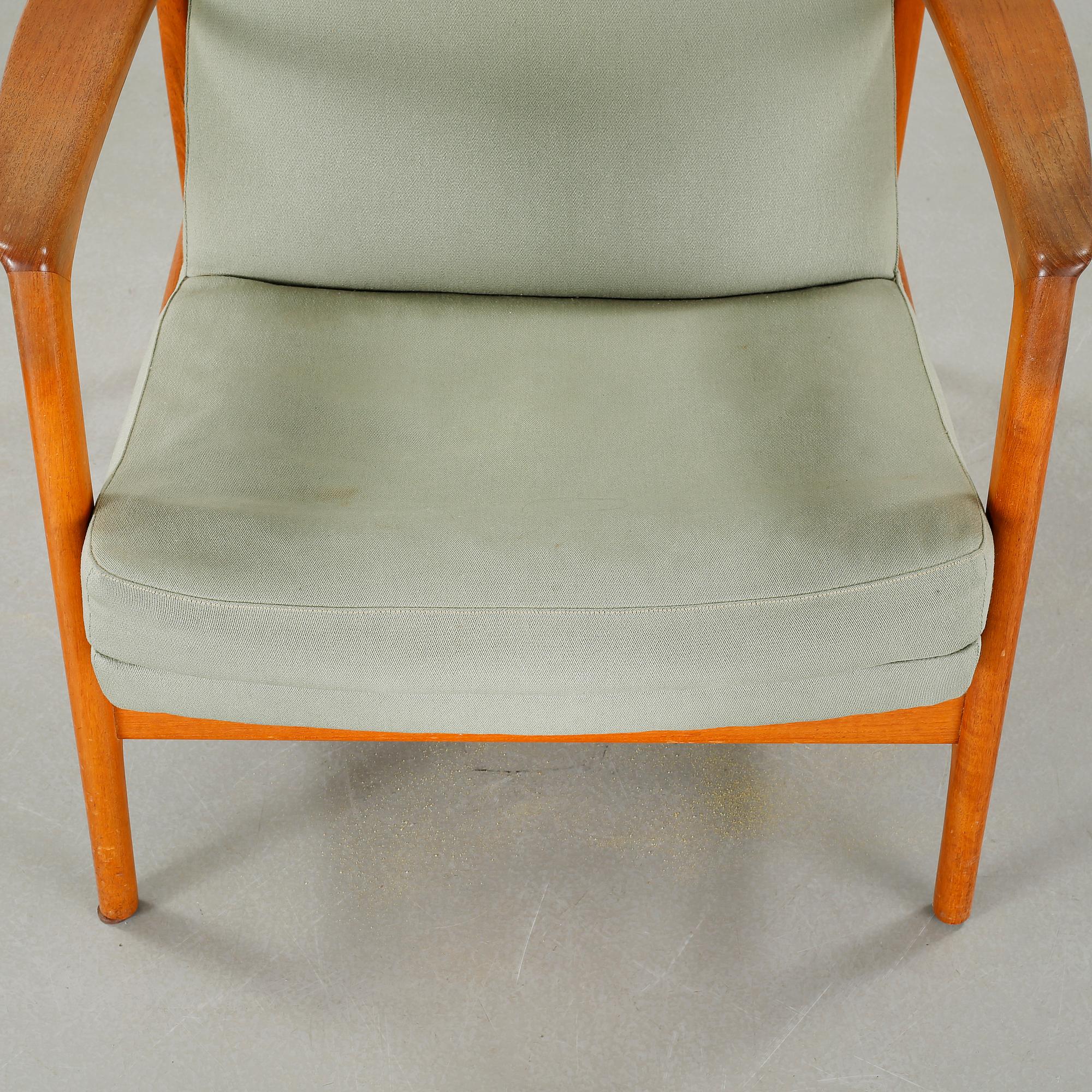 ALF SVENSSON, fåtölj med fotpall, Dux, Ljungs Industrier,  1950/60-tal.