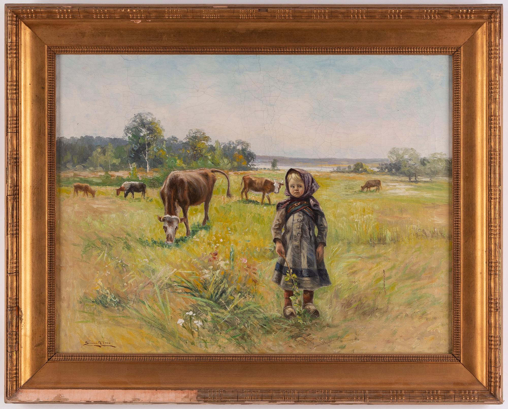 Severin Nilson, oil on canvas, signed.