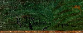 Anton Genberg, oil on canvas, signed and dated 1910.