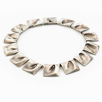 Björn Weckström, A necklace "Galactic Peaks", sterling silver, for Lapponia Finland 1975.