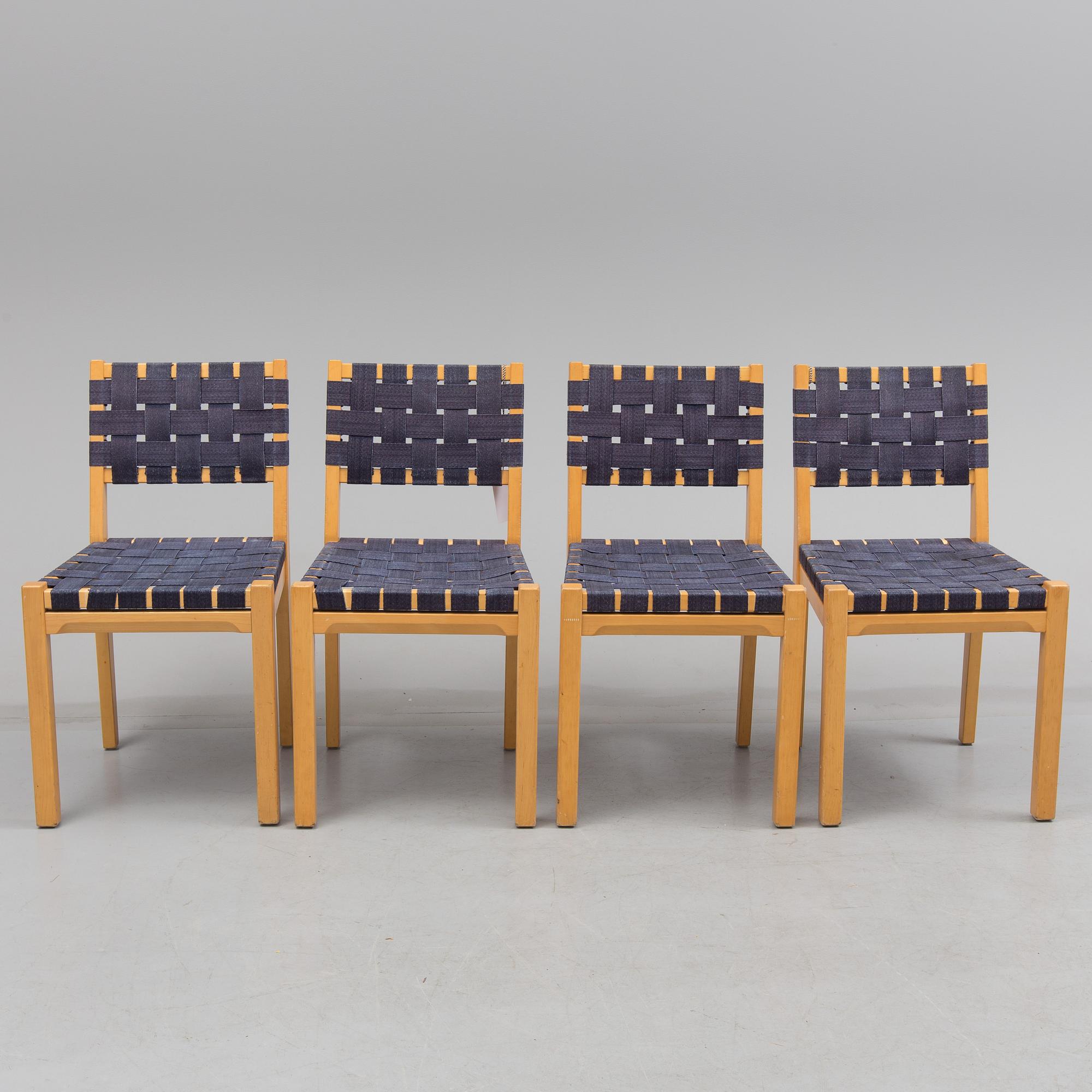 Aino Aalto, 4 chairs modell 615, Artek.