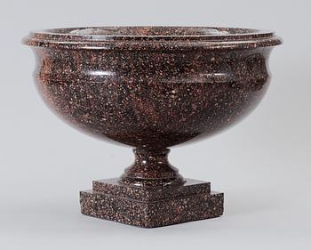A Swedish Empire 19th Century porphyry bowl.