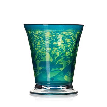 32. Gunnar Cyrén, a 'graal' glass vase, Orrefors, Sweden 1989.