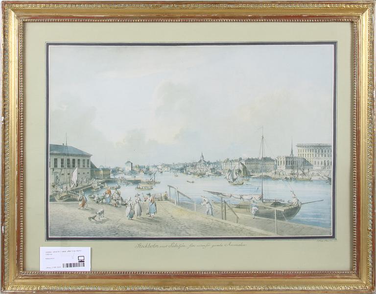 GRAFIK, 8 delar, efter Elias Martin. 1900-tal.