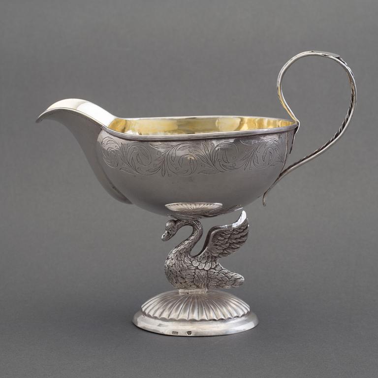 JONAS CARLSTRÖM, såssnipa, silver, Karl Johan, Stockholm (Carlström verksam 1812-25).