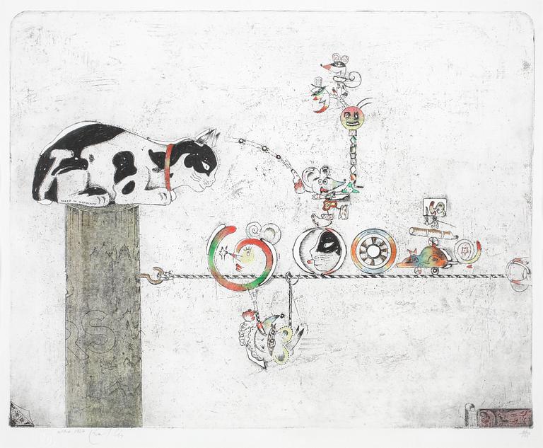 JORGO KRALLIS, kolorerad etsning, signerad och numrerad 66/125.
Beskrivni.