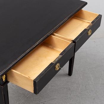 A painted writing desk, Gustavian style, 20th Century.