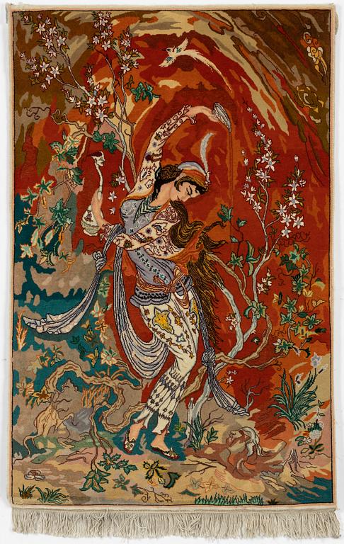 Matta, orientalisk, figural, ca 120 x 78 cm.