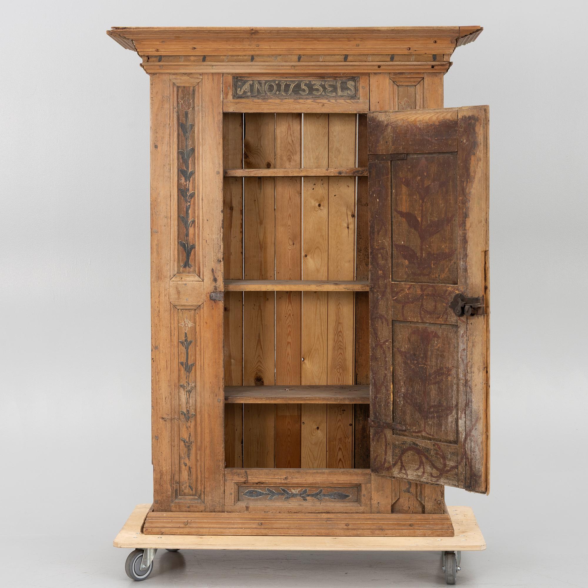 A Swedish provincial cabinet, dated 1753.
