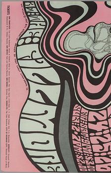 Wes Wilson, concert posters, a pair, West Coast Lithograph, 1967.