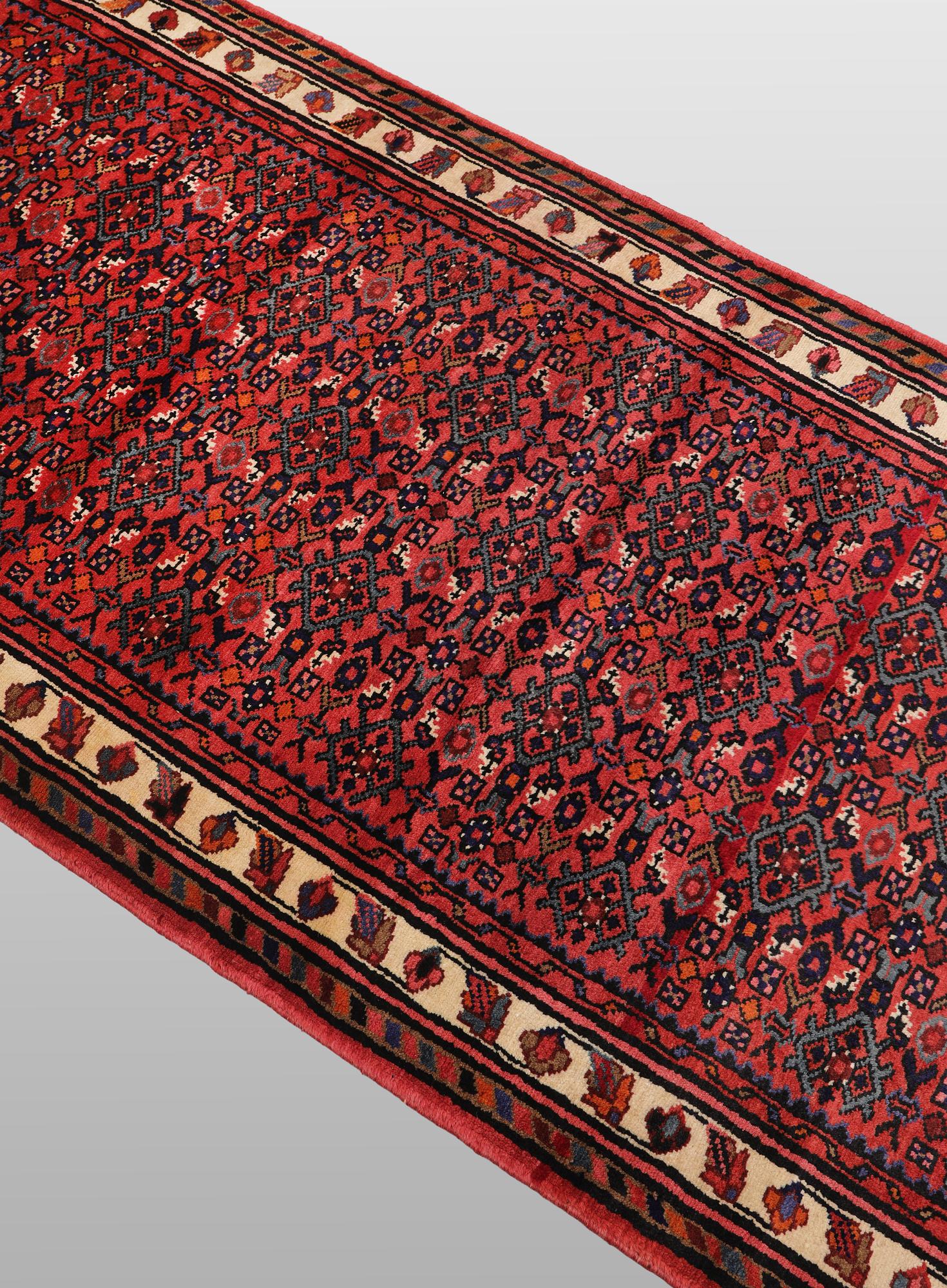 A Hosseinabad runner carpet, 508 x 105 cm.