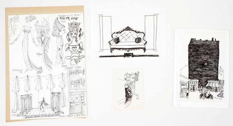 MAX GOLDSTEIN (MAGO), ca 40 st, illustrationer bl a för Författarförlaget AB, flertalet signerade.
