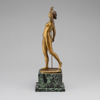 OTTO SCHEER, After. Sculpture, bronze, signed.