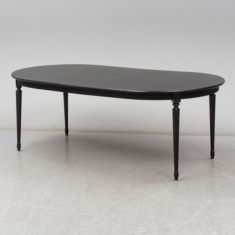 A gustavian style dining table, second half of the 20th century.