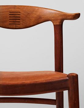 HANS J WEGNER, stol, "Cowhorn chair", en tidig version av "JH 505" för Johannes Hansen, 1950-tal.