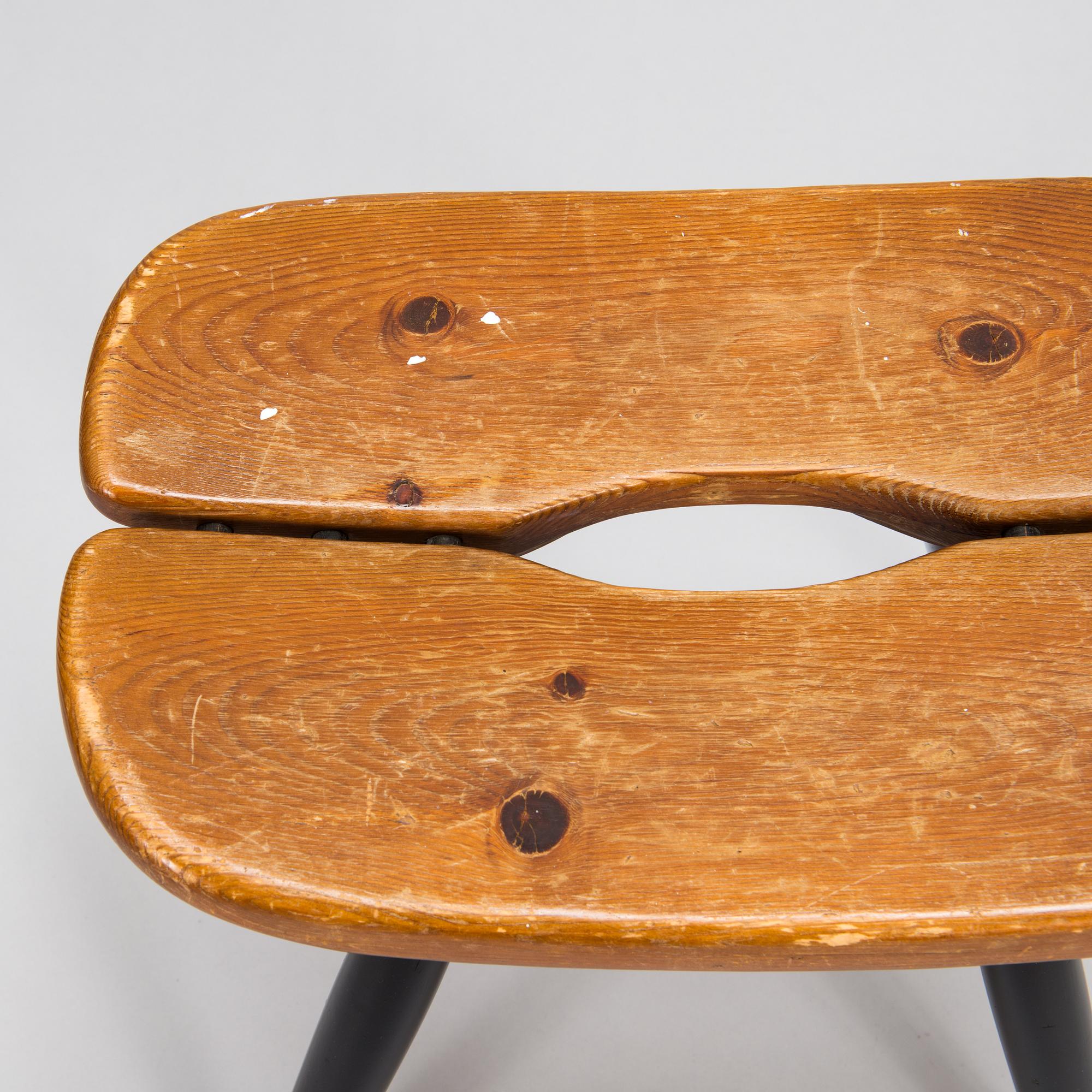Ilmari Tapiovaara, Two 1960's 'Pirkka' stools for Laukaan Puu.
