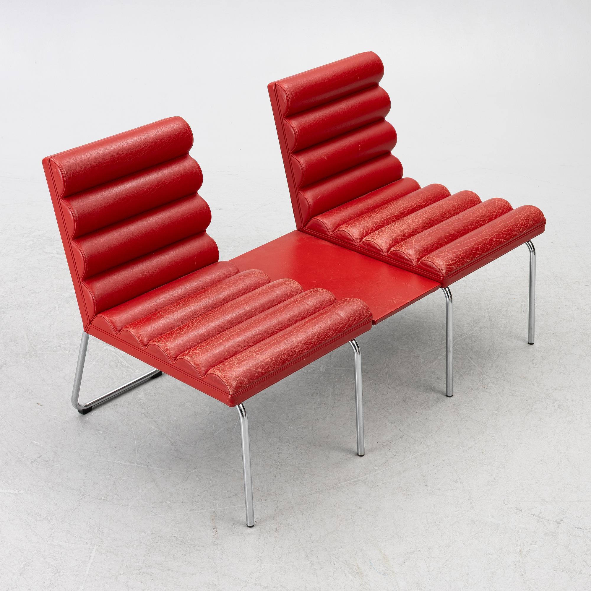 Gunilla Allard, stolar/soffa med bordsdel, "Chicago", Lammhults.