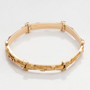 Björn Weckström, a 14K gold bracelet 'Tundra' for Lapponia 1973.