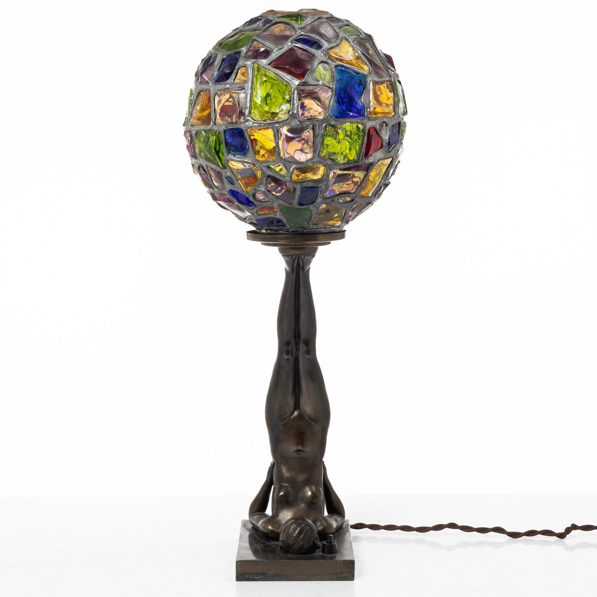 Table lamp, Art Deco style, mid-20th century.