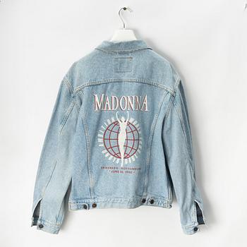 A Levis "CREW" jeans jacket from The Madonna Blond Ambition World Tour, 1990, Size L.