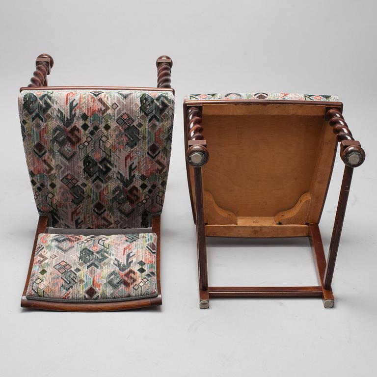 BORD samt STOLAR 4 st, 1900-talets mitt.